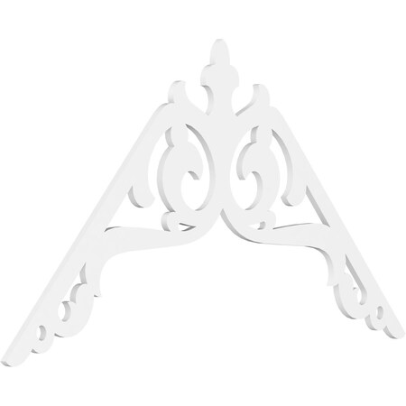 Ekena Millwork Pitch Amber Architectural Grade PVC Gable Pediment, 72"W x 42"H x 1"P (14/12) GPP072X042X100AMB
